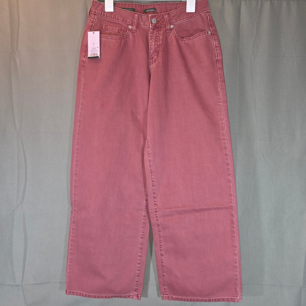 Wild Fable Womens Low-Rise Baggy Jean Rigid Denim Purple Red Size 6 31 Inseam